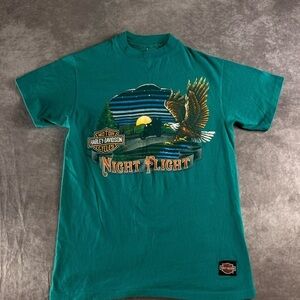 VTG 1990 Harley-Davidson Night Flight T Shirt M Size